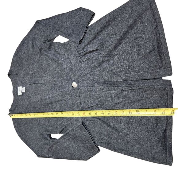Motherhood Maternity Gray Cardigan Sweater‎ Long Sleeve Button Flowy Tunic M - Picture 6 of 13